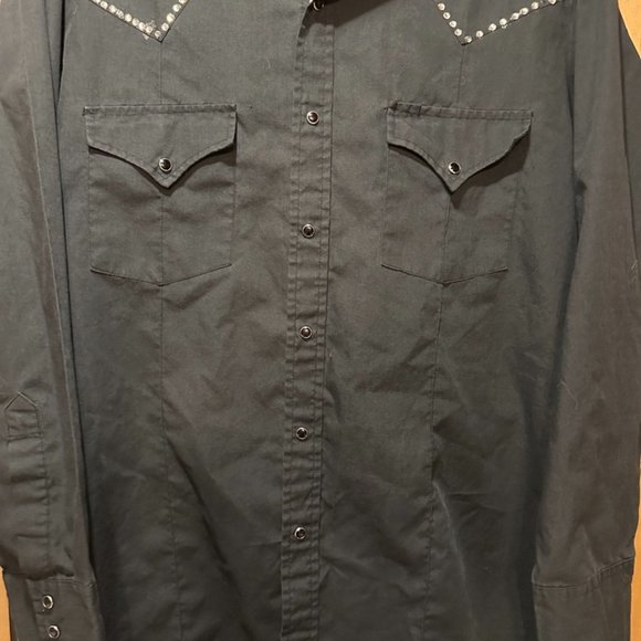 Women's Vintage Ely Cattleman Rhinestone Pearl Snap Shirt - Medium - Picture 5 of 8